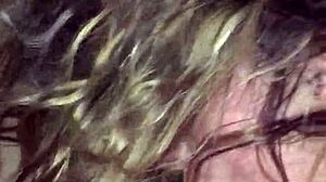 Curious wife sneaks blowjob on stranger while hubby waits somewhere