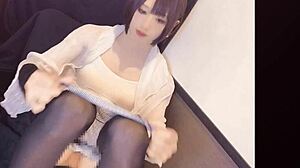 i watch half-faced blue-eyed man masturbate in solo video