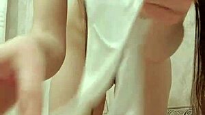 skinny teen brunette pisses through panties into bath squeezes for mouth