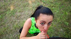 i force my fitness trainer to deepthroat my fat cock and explode cumshot on her pretty face