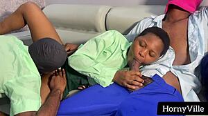 after school these horny ebony students jump into bisexual group missionary fuck