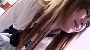 Whoa! Petite Japanese virgin teen craves creampie POV fuck post first orgasm!