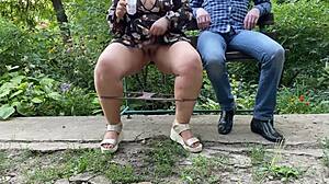 hot nectar drips from my mother-in-law's soaked pussy as i lick her fat thighs outdoors!!