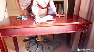 stepdad fucks me while doing homework