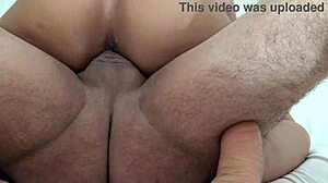 horny prostitute picked up bareback creampie on hairy pussy