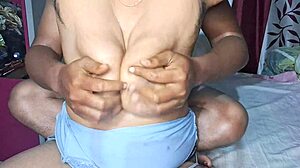 WOW, HOT INDIAN DESI BHABHI'S HUGE BOOBS GET OILED IN MASSAGE!