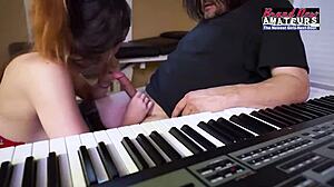 Petite cloe feels ecstasy sucking cock swallowing hot cum