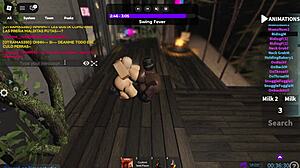 whoa, white chick and her brazilian friend get monster cocks on roblox!! 🍑🍆