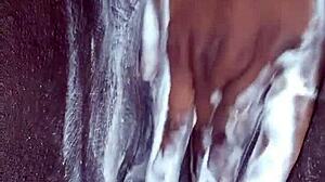 black milf shaves her wet pussy closeup homemade on xvred