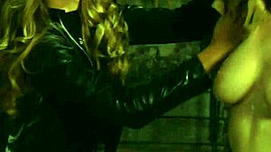 Curvy Lesbian Slave Big Natural Tits Bound Oiled Washed Garage Domination Fingering