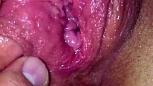 mature woman masturbates intensely with vibrating toy up close