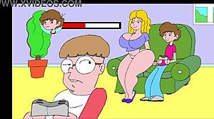 teasing erotic flashing on the cozy sofa