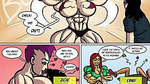 zoie and emily clash in steamy female MUSCLE growth battle