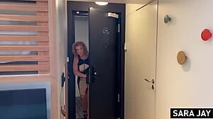 Freaky Cougar Sara Jay Rides BBC Monster Cock Doggystyle Bent Over Maniacally