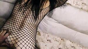 skinny wife in lingerie begs for rough anal pounding on her tight ass pov