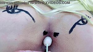 Holy Shit, Is That a Tight Pink Asshole Sucking Lollipop in Sheer Red?!