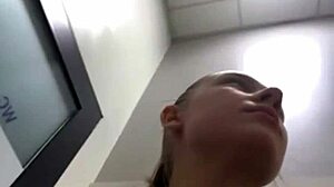 risky gym toilet fuck with fat teen squirting everywhere