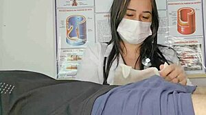 nurse handles priapism patient ripping uniform for rough cock sucking and wet pussy pounding