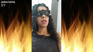 jade's spectacular brunette curves flash juicy shaved pussy in lingerie