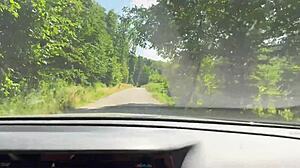 Hot amateur teen bent over big ass fucked hard in public forest