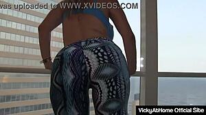 vicky vette slurps hubby's cock then takes warm cum load all over