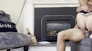 MULTIPLE ORGASMS Rock Latina in Living Room COSTUME Frenzy! 