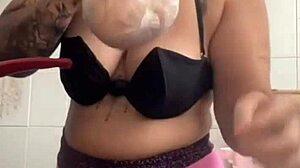 Halloween Kitchen Flashing Big Pussy Lips Before Becoming Dessert for Husband's Friend