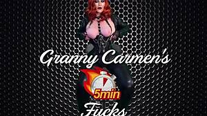 granny carmen angels dildo fucks licks to orgasm