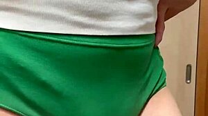 check out this sexy bloomer maid with bunny anal plug and pierced nipple lingerie