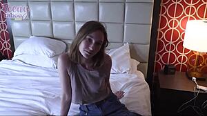 seth pounds petite blonde babysitter claire's juicy ass until creampie explosion