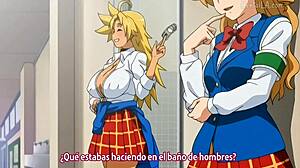 Morena colegiala slams big cock pussy amid students in bathroom