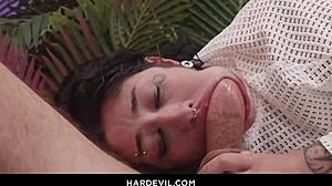 Luna Baby takes domination with deepthroat blowjob then brutal anal sodomy