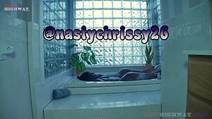 Sexy black bbw sways big butt belly thighs on bbc