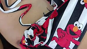 10 INCH Toy Stretches Pierced Nipples Slut's Close-Up Pussy Dirty Play Part 1!!