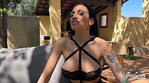 giulia and ashley tease cock in steamy lingerie threesome fun