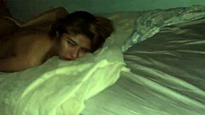 guy rims this latina's ass during steamy massage