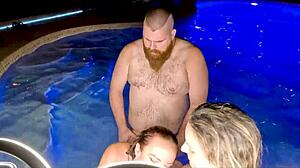 hardcore hot tub threesome explodes as jasper nyx and luci power take big cocks bent over in jacuzzi doggystyle and deepthroat
