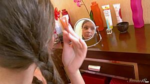 hey teen cutie oslya b how's that kinky toy in your shaved holes?