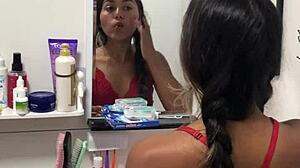 Novinha couldn't hold back and rode hard till I came inside her sexy ass