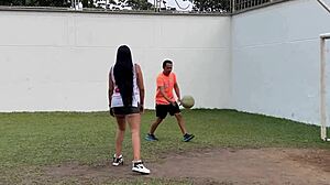 i bet my neighbor on basketball lost now he fucks my latina pussy doggystyle cowgirl deepthroat!