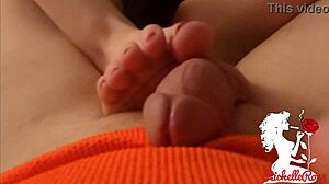 Richelle Rose's Amateur Milf Footjob Teases Big Cock