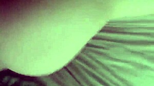 Big black cock pounds bent over brunette in rough interracial morning doggystyle