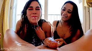 April And Belle Puke Vomit Over Two Liters In Extreme Gagging
