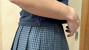 check out this sexy bloomer maid with bunny anal plug and pierced nipple lingerie