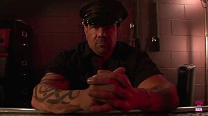 two strict mistresses in heels and stockings toy and humiliate brunette slave till orgasm