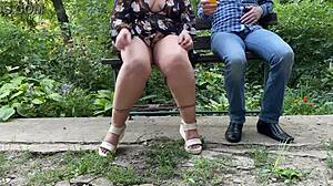 hot nectar drips from my mother-in-law's soaked pussy as i lick her fat thighs outdoors!!