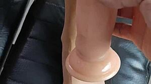 10 INCH Toy Stretches Pierced Nipples Slut's Close-Up Pussy Dirty Play Part 1!!