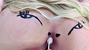 Holy Shit, Is That a Tight Pink Asshole Sucking Lollipop in Sheer Red?!