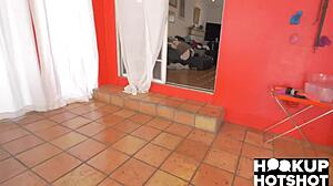 damn abella danger's petite tits bounce as bryan gozzling slaps and fucks her hard.