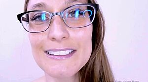 daddy, you interviewing this adorable brunette teen babe for modeling before sofa fuck and swallow?